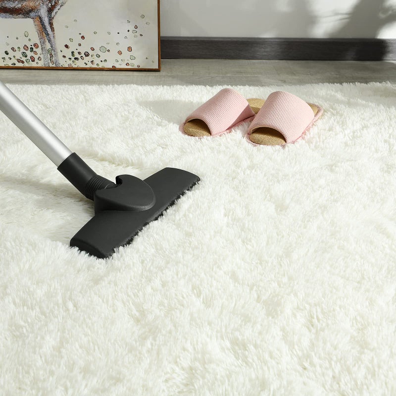 Andecor Soft Fluffy Bedroom Rugs, 6 x 9 Feet Indoor Shaggy Plush Area Rug for Boys Girls Kids Baby College Dorm Living Room Home Decor Floor Carpet, Cream White - Image 4